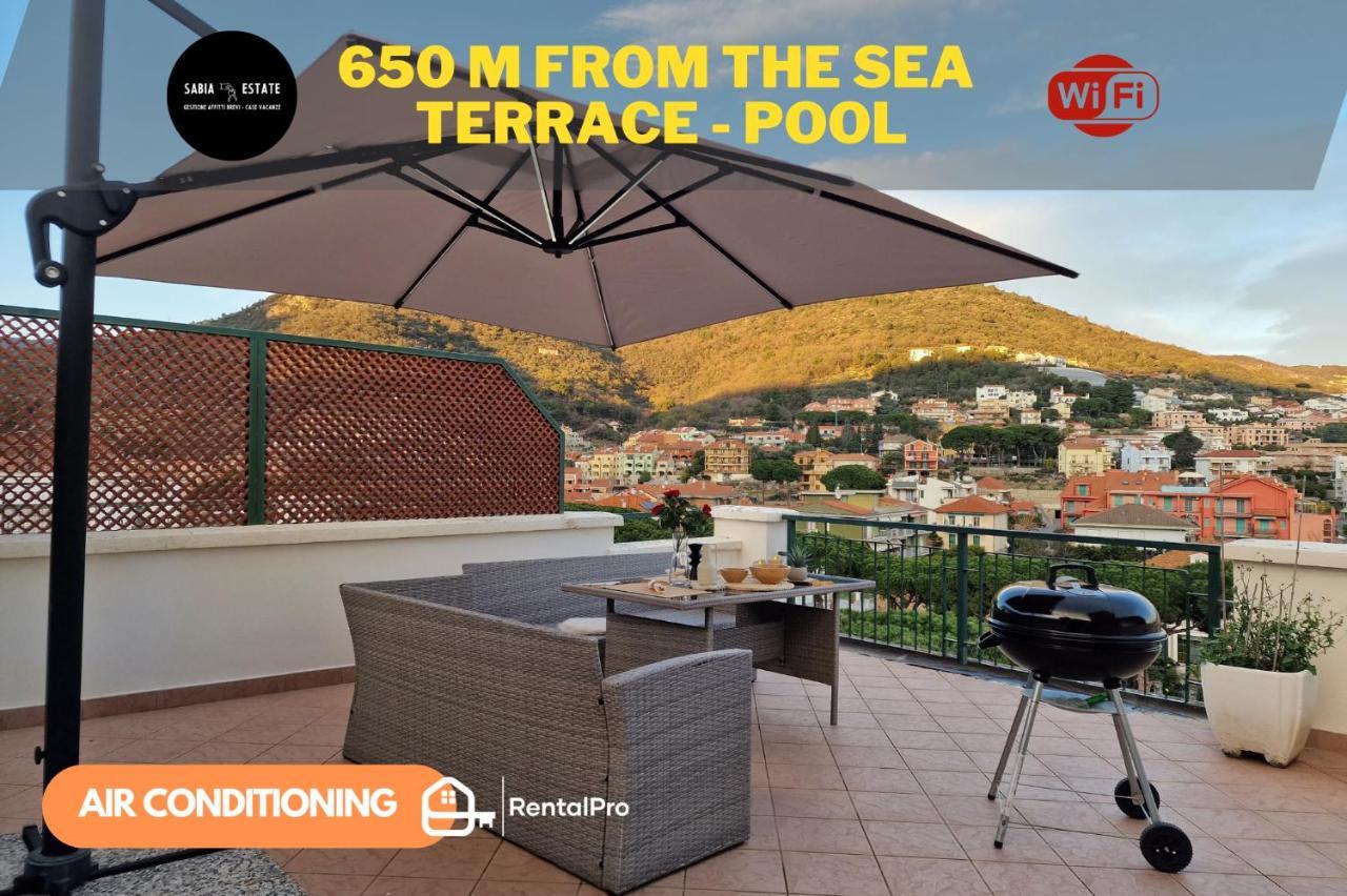 650 Metri Dal Mare - Wifi - Terrazzo - Piscina - A/C Apartamento Pietra Ligure Exterior foto